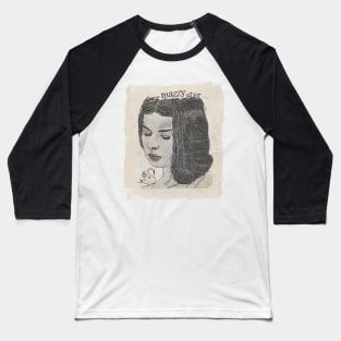 Mazzy Star BW Watercolor Baseball T-Shirt